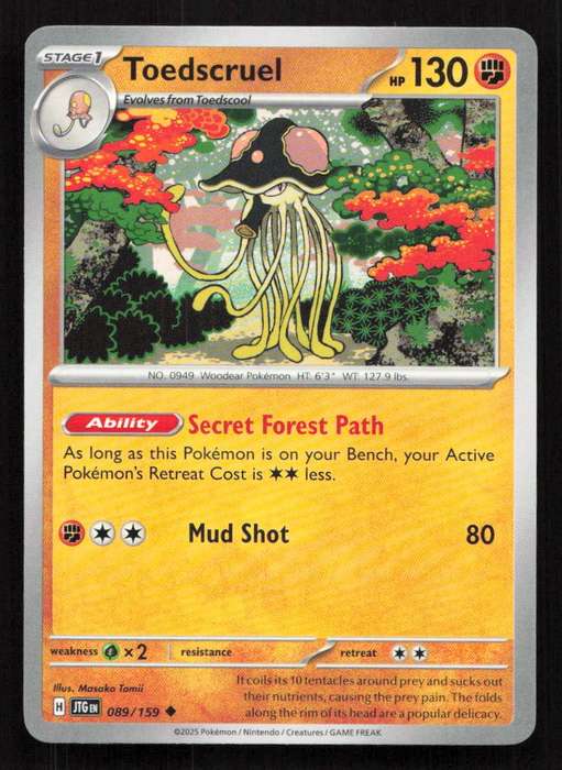 2025 Pokemon / Nintendo / Creatures / GAME FREAK Toedscruel - SV09: Journey Together