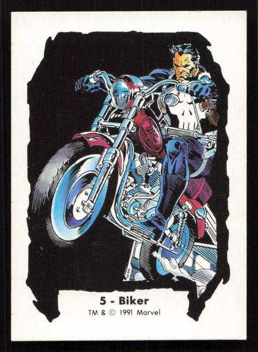1991 Jim Lee Trading Card 5 Biker