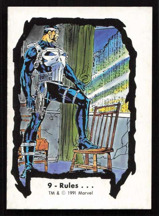 1991 Jim Lee Trading Card 9 Rules 