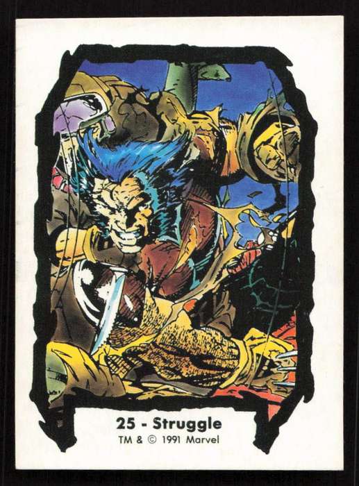 1991 Jim Lee Trading Card 25 Struggle