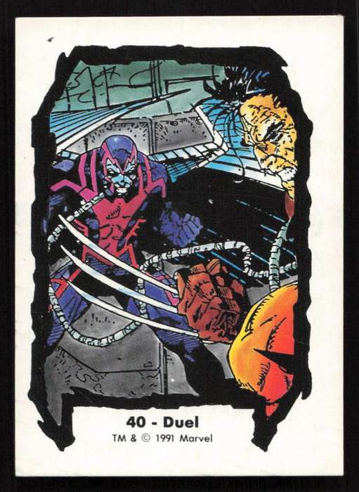 1991 Jim Lee Trading Card 40 Duel