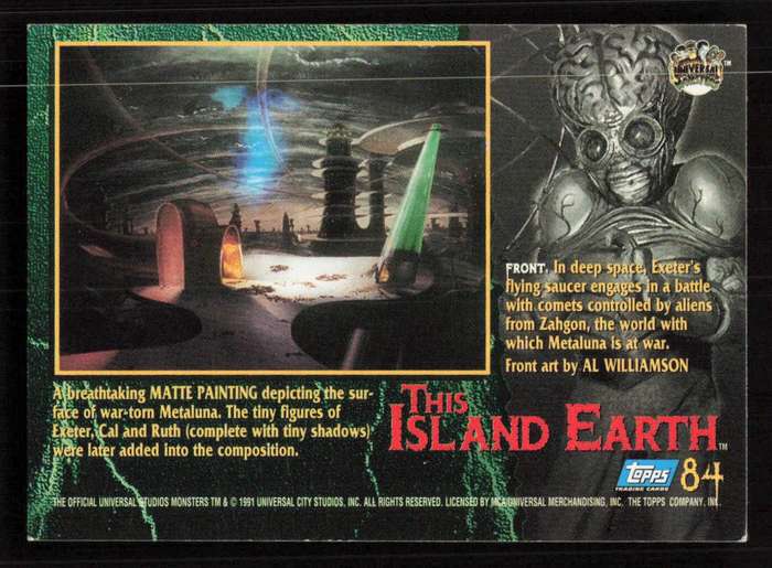 1991 Topps Universal Monsters Trading Card 84 This Island Earth