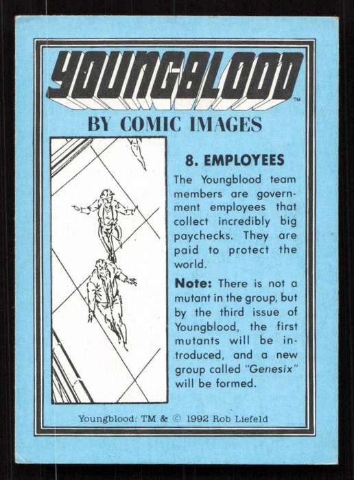 1992 Comic Images Youngblood Card 8 Employees