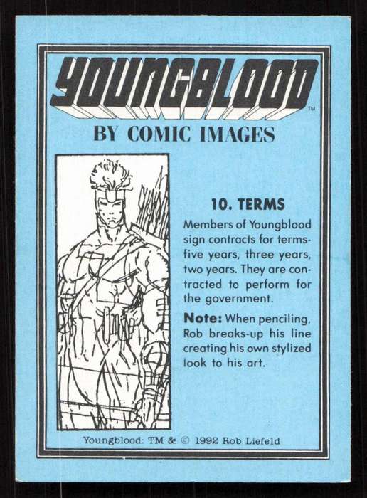 1992 Comic Images Youngblood Card 10 Terms