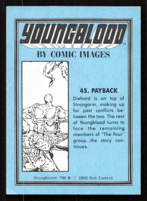 1992 Comic Images Youngblood Card 45 Payback