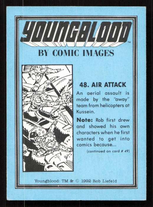 1992 Comic Images Youngblood Card 48 Air Attack