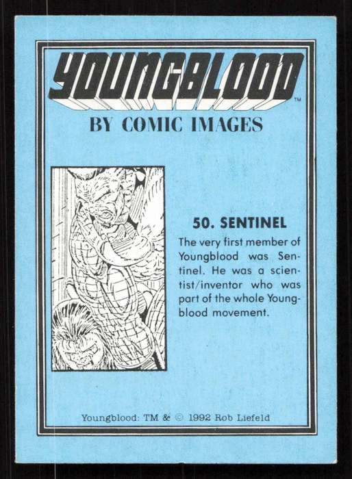 1992 Comic Images Youngblood Card 50 Sentinel