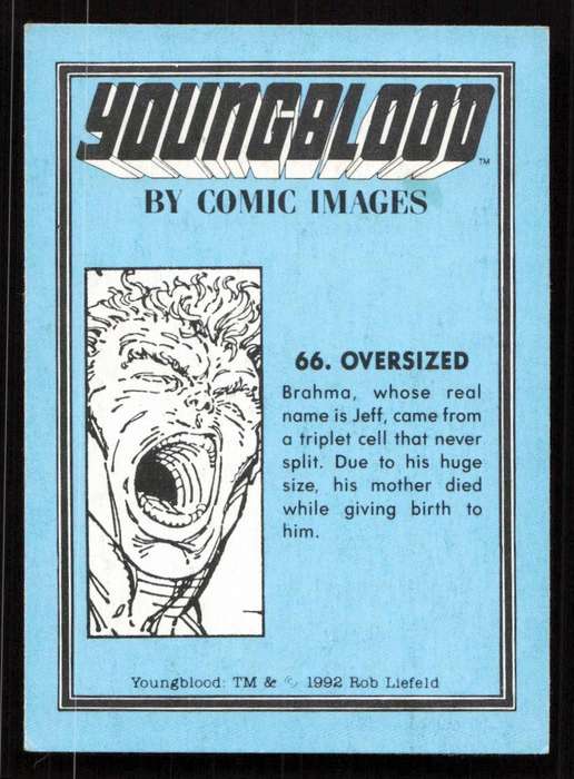 1992 Comic Images Youngblood Card 66 Oversized
