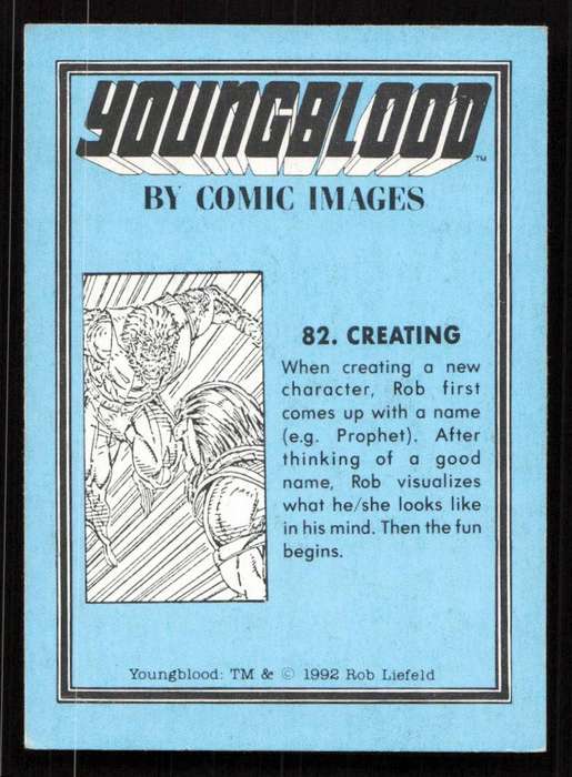 1992 Comic Images Youngblood Card 82 Creating