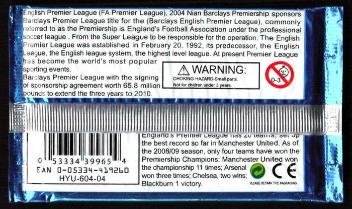 The F.A. Premier League Top Of The League Trading Card Game 1st Edition Factory Sealed 7 Card Pack
