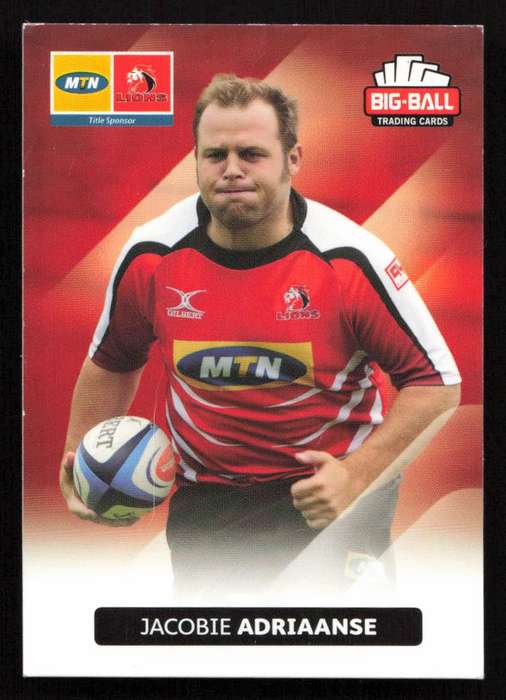 Big Ball 2012 Rugby Trading Card Card 130/248 Jacobie Adriaanse