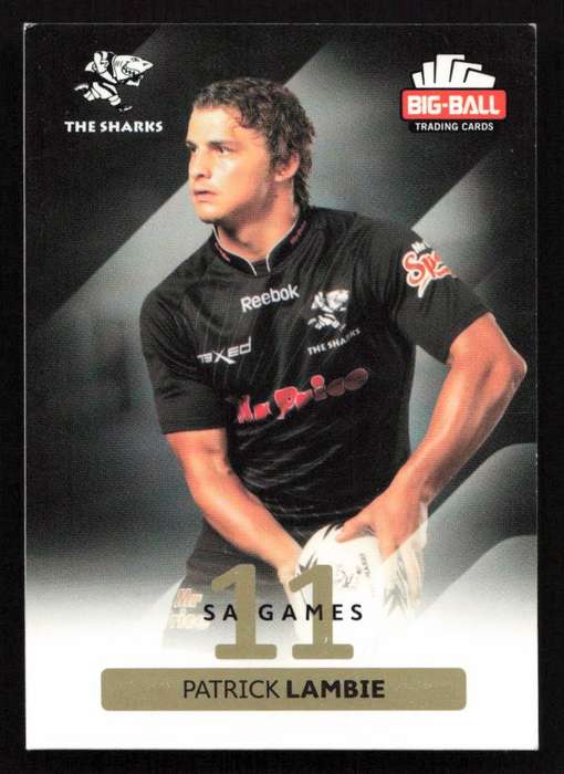 Big Ball 2012 Rugby Trading Card Card 236/248 Patrick Lambie