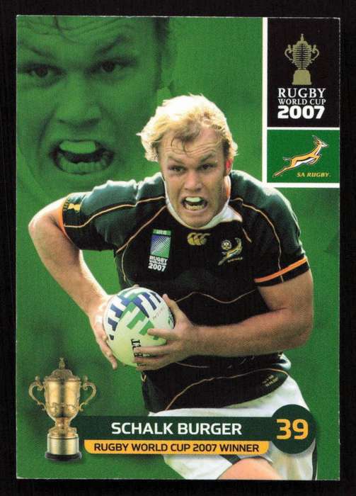 Rugby World Cup 2007 - Card 154/205 - Schalk Burger