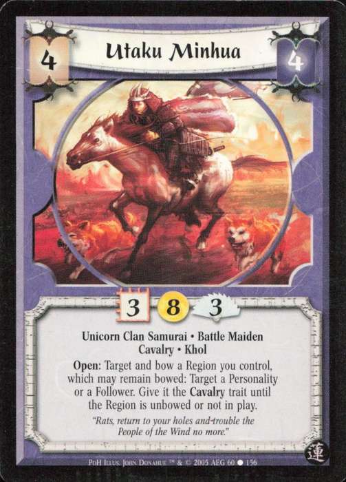 Legends of the Five Rings - L5R Utaku Minhua