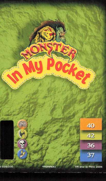 Monster In My Pocket Card 29