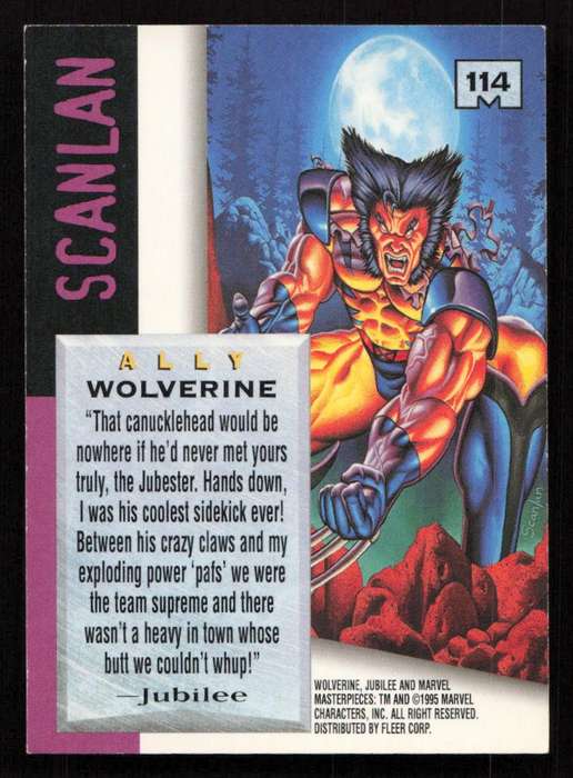 1995 Marvel Masterpieces 114 Wolverine