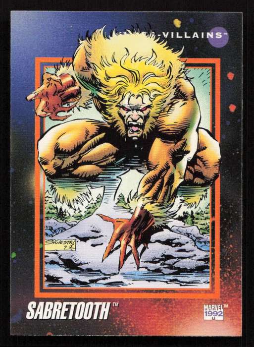 1992 Marvel Entertainment 129 Sabretooth