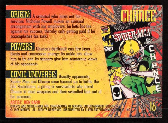 1995 Marvel Fleer Ultra Spider-man 16 Chance