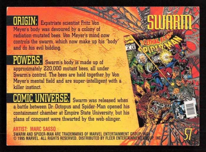 1995 Marvel Fleer Ultra Spider-man 57 Swarm