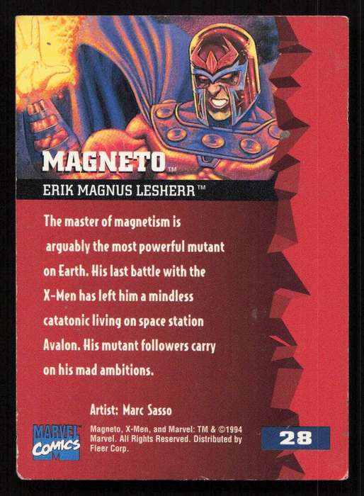 1995 Fleer Ultra X-Men 28 Magneto