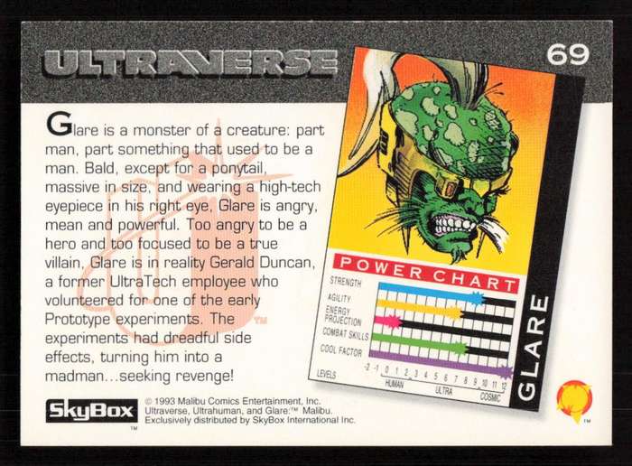 1993 SkyBox Ultraverse Glare 69