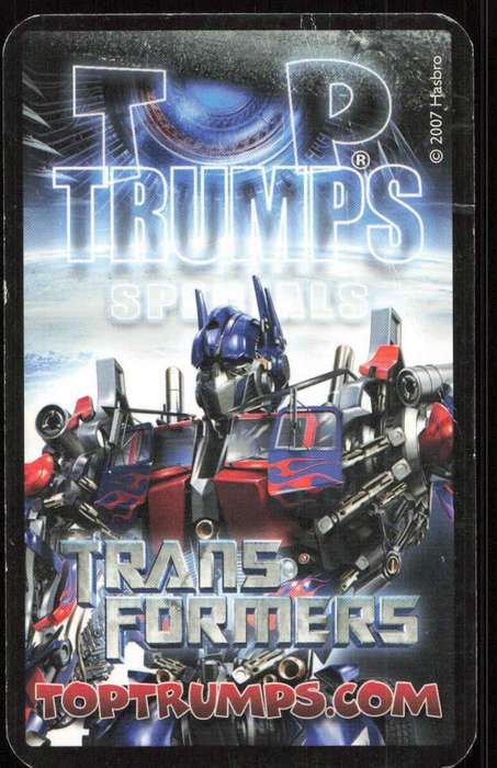 2007 Top Trumps Transformers Sgt Patrick Donnelly