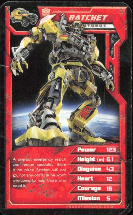 2007 Top Trumps Transformers Ratchet