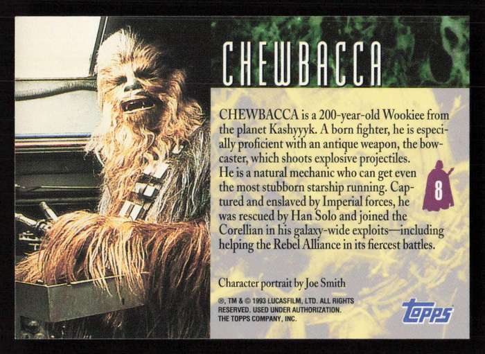 1993 Topps Star Wars Galaxy Chewbacca 8