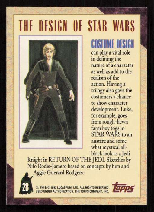 1993 Topps Star Wars Galaxy The Design of Star Wars 28