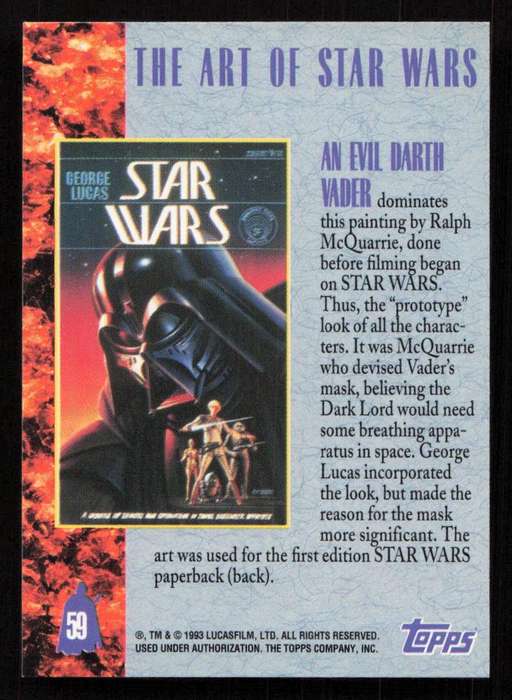 1993 Topps Star Wars Galaxy The Art of Star Wars 59