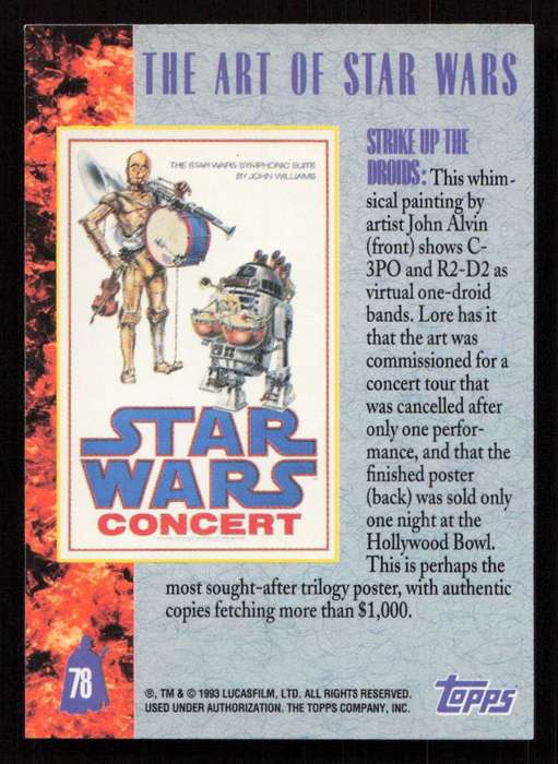 1993 Topps Star Wars Galaxy The Art of Star Wars 78