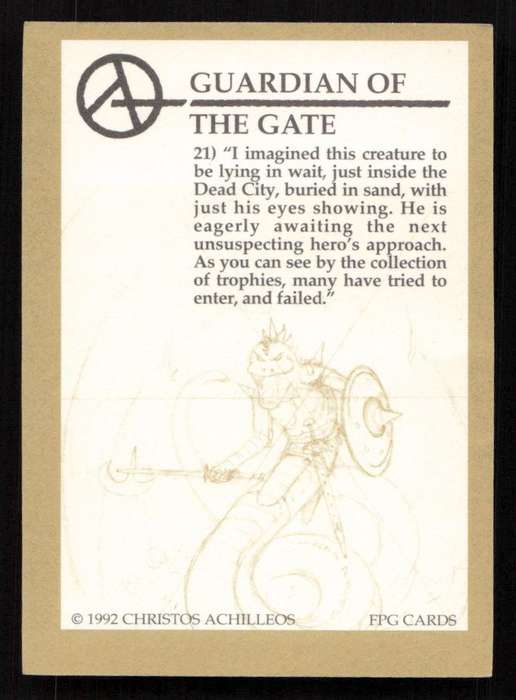FPG Cards 1992 Christos Achilleos 21. Guardian Of The Gate