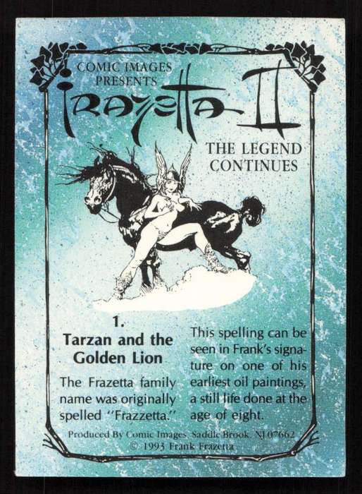 Comic Images 1993 Frazetta II The Legend Continues 1. Tarzan and the Golden Lion