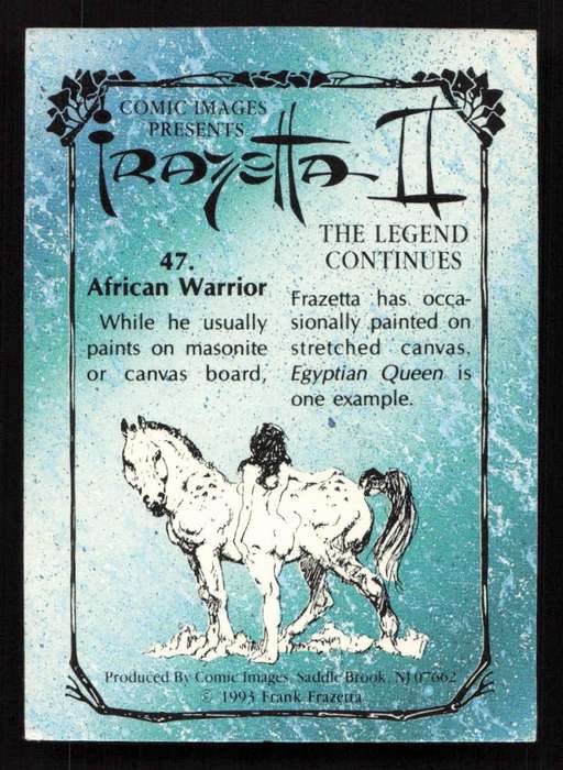Comic Images 1993 Frazetta II The Legend Continues 47. African Warrior