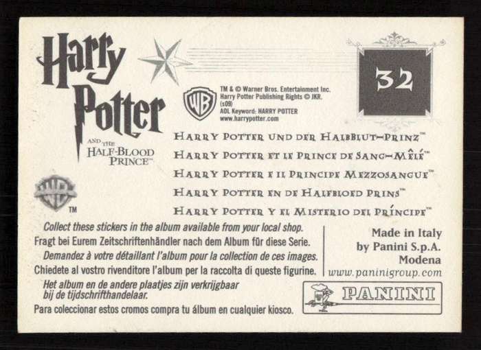 Panini Stickers Harry Potter and the Half-Blood Prince 32