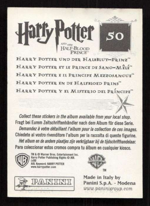 Panini Stickers Harry Potter and the Half-Blood Prince 50