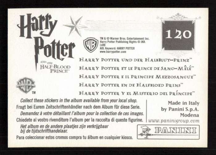 Panini Stickers Harry Potter and the Half-Blood Prince 120