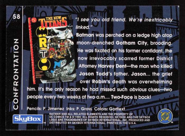 1994 SkyBox Batman Confrontation 58