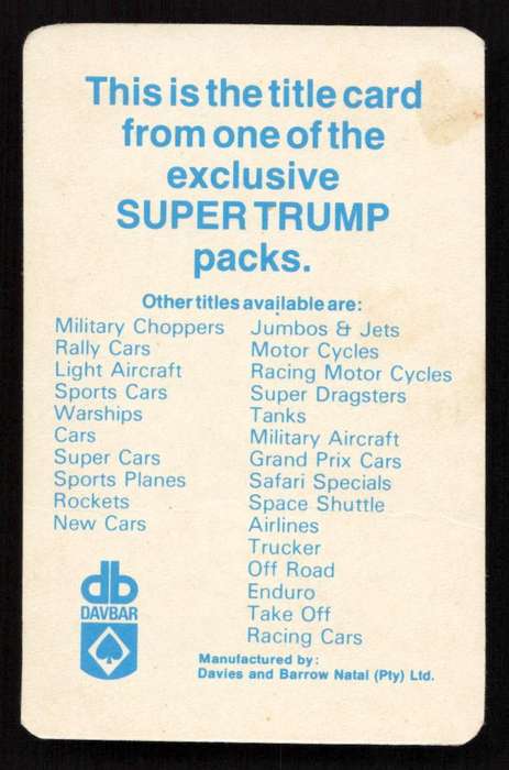 Super Trumps Quartette Enduro