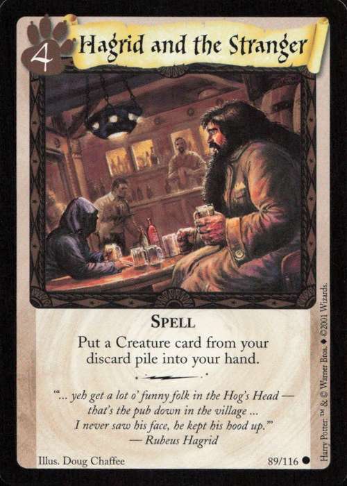 2001 Wizards Harry Potter Trading Card Game - Hagrid and the Stranger 89/116