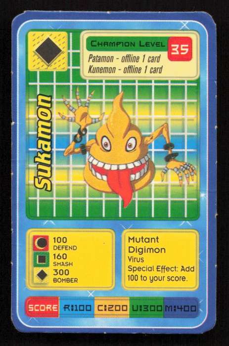 Digimon Digital Monster - Cereal Promo Card Sukamon