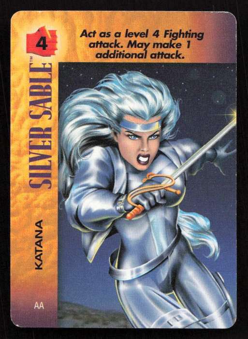 1996 Marvel OverPower Card Game Silver Sable