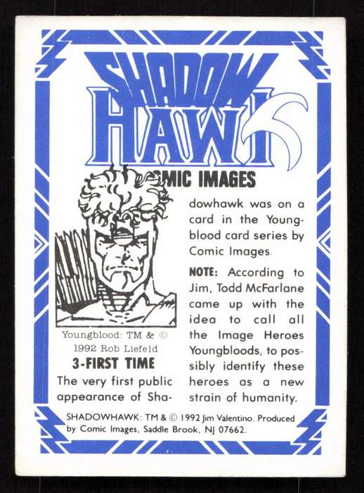 1992 Shadow Hawk Comic Images 3 First Time