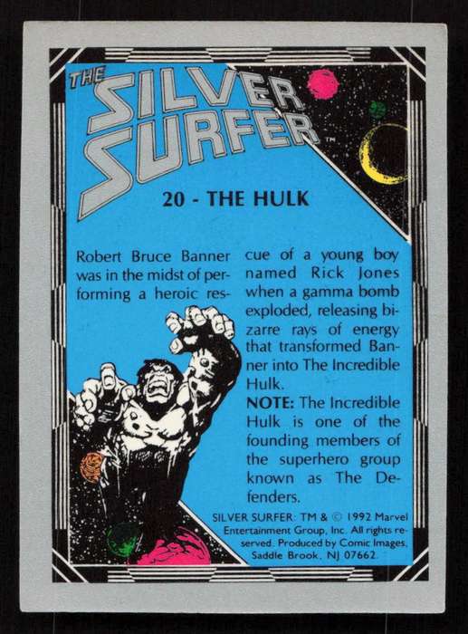 1992 The Silver Surfer 20 The Hulk