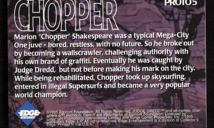 1995 EDGE Entertainment JUDGE DREDD Chopper Proto 5