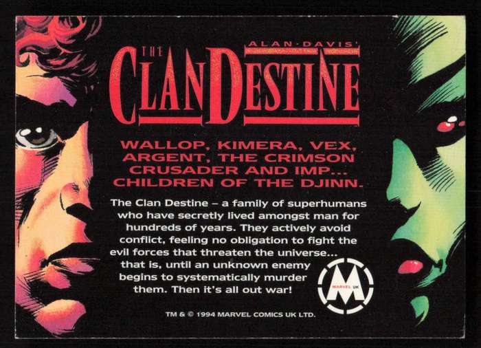 1994 Marvel Comics The Clan Destine