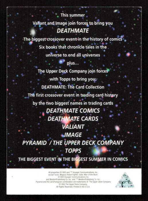 1993 Valiant Deathmate Promo Card