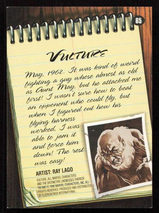 1996 Spider-Man Premium 65 Vulture