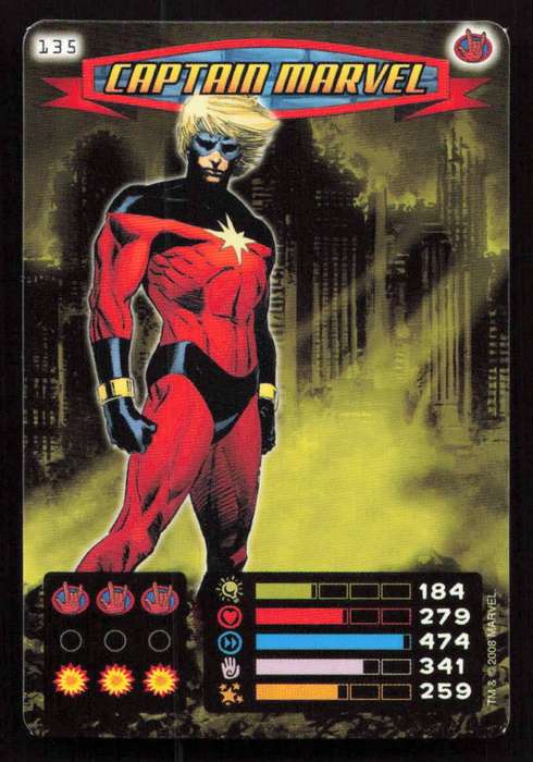 2008 Marvel Spider-Man Heroes & Villains - 135 Captain Marvel