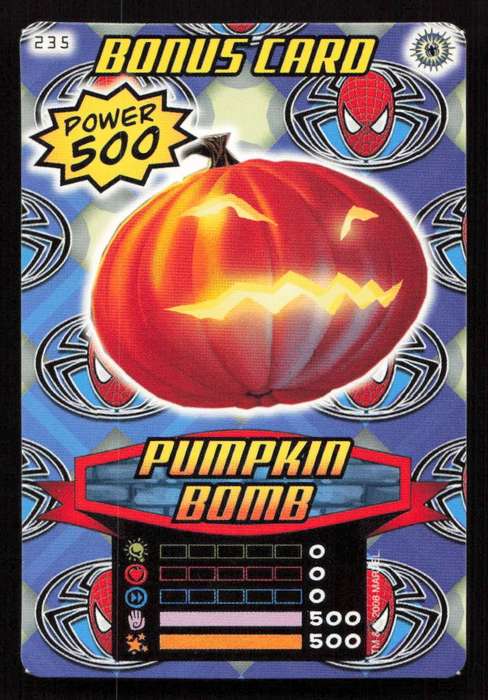 2008 Marvel Spider-Man Heroes & Villains - 235 Bonus Card - Pumpkin Bomb
